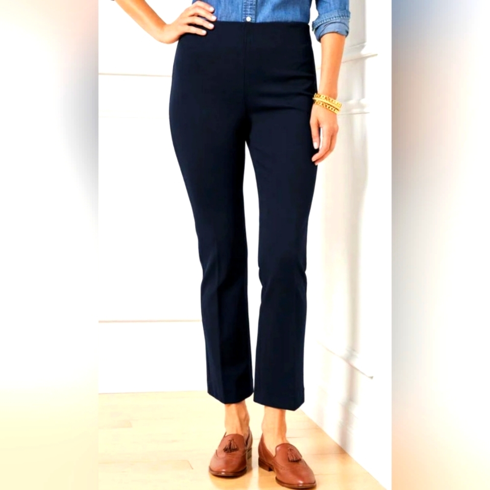 🆕️✅️👖Talbots Montauk Pants Black Solid Size 10 Brand New